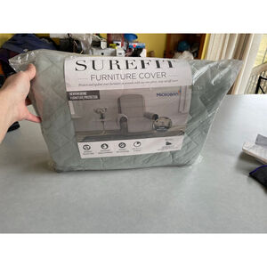 SureFit Herringbone Recliner Furniture Cover One Size Light Green